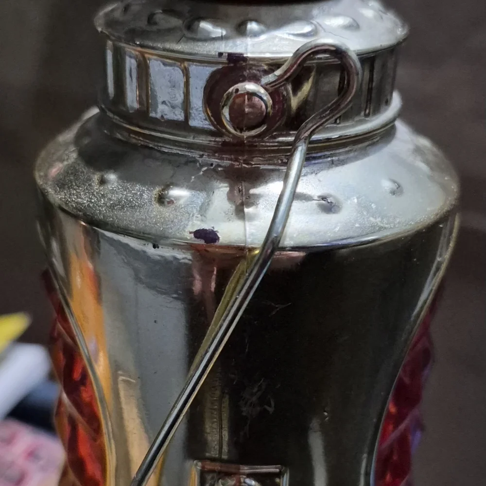 Avon Red and Silver Decorative Lantern